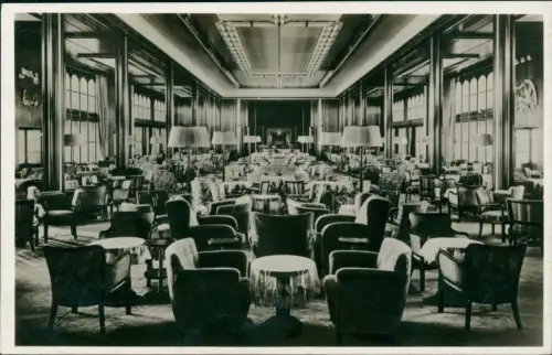 Schiffe Dampfer Steamer ND LLOYD BREMEN Gesellschaftshalle Kajüte 1930