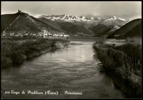 Cartolina .Italien Italia Italien Lago di Piediluco (Terni) Panorama 1955