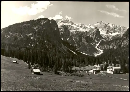 Südtirol Valle di Braies Albergo Ponticello Pragsertal Gasthof Brückele 1975