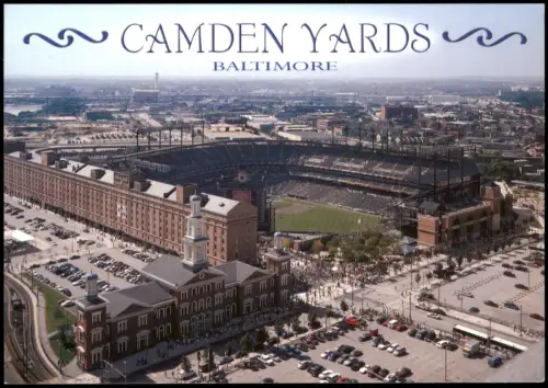 Postcard Baltimore CAMDEN YARDS Stadium Stadion Aerial View 2000