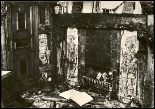 Amsterdam Amsterdam Restaurant D'Vijff Vlieghen - Innenansicht mit Kamin 1955