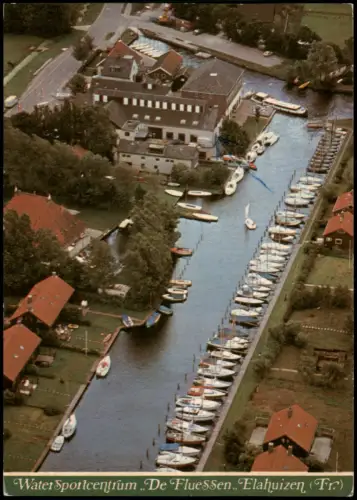 Postkaart Elahuizen Watersportcentrum De Fluessen, Elahuizen 1981