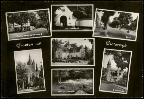 Postkaart Oisterwijk Mehrbildkarte Oisterwijk mit 7 Ansichten 1955