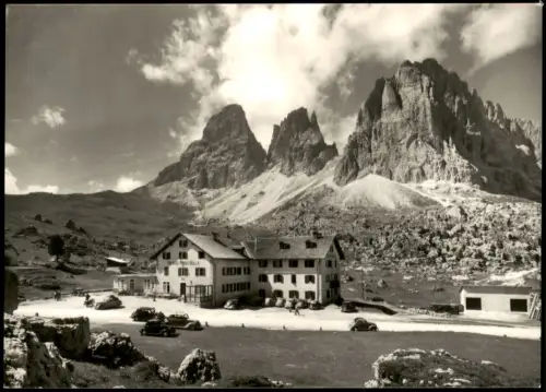 Wolkenstein Gröden Selva di Val Gardena Sellajoch Hütte Langkofelgruppe 1950