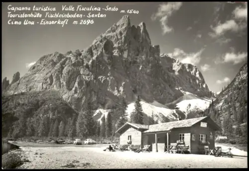 Cartolina Sexten Sesto Touristenhütte Fischleinboden mit Einserkofl 1960