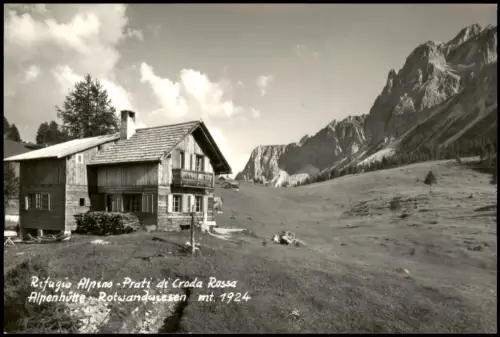 Sexten Sesto Alpenhütte Rotwandwiesen (Rifugio Prati di Croda Rossa) 1960