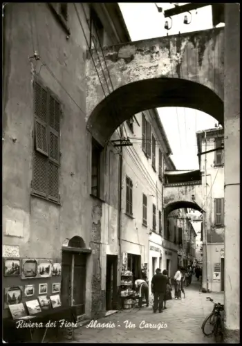 Cartolina Alassio Riviera dei Fiori Alassio. Un Carugio 1963