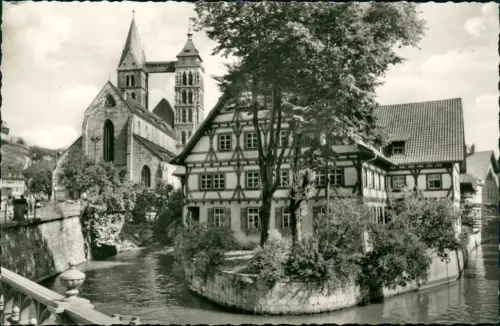 Ansichtskarte Esslingen a. Neckar, Stadtkirche - Fotokarte 1956