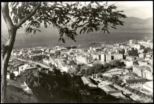 Postcard Rijeka Fiume/Reka Panorama-Ansicht mit Hafen 1960