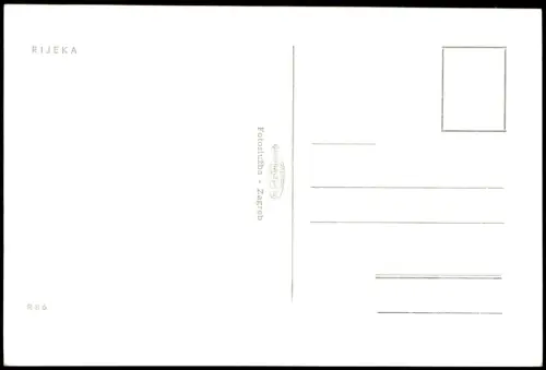 Postcard Rijeka Fiume/Reka Panorama-Ansicht mit Hafen 1960