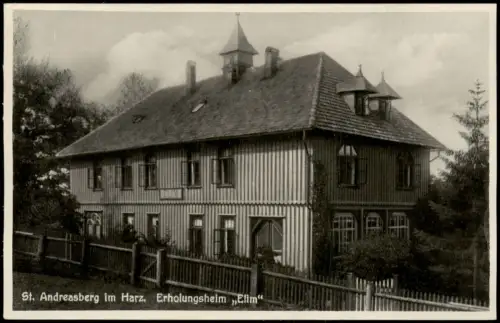 Ansichtskarte Sankt Andreasberg-Braunlage Harz Erholungsheim Elim 1939