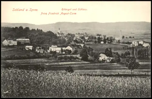 Sohland (Spree) Załom Rittergut und Schloss. Prinz Friedrich August-Turm 1915