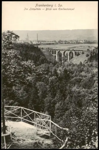Ansichtskarte Frankenberg (Sachsen) Blick vom Emilientempel 1915