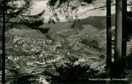 Ansichtskarte Gausbach-Forbach (Baden) Stadtblick 1961
