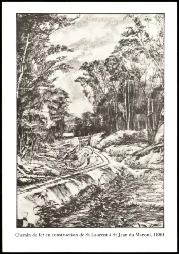 Saint-Laurent-du-Maroni Eisenbahnbau von Saint-Laurent nach Saint-Jean-du-Maroni 1980