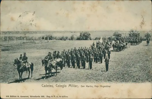 .Argentinen .Argentina Cadetes, Colegio Militar, San Martin, Rep. Argentina 1904