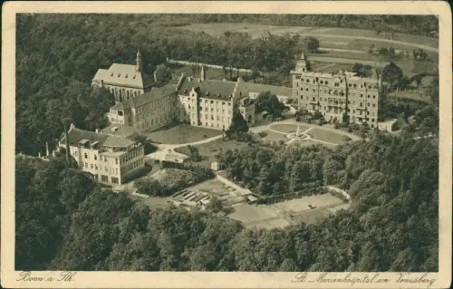 Ansichtskarte Bonn Luftbild St. Marienhospital am Vonusberg 1927