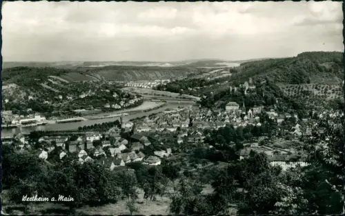 Ansichtskarte Wertheim Blick auf die Stadt Fotokarte 1960
