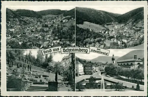 Ansichtskarte Schramberg 4 Bild Stadtansichten 1957