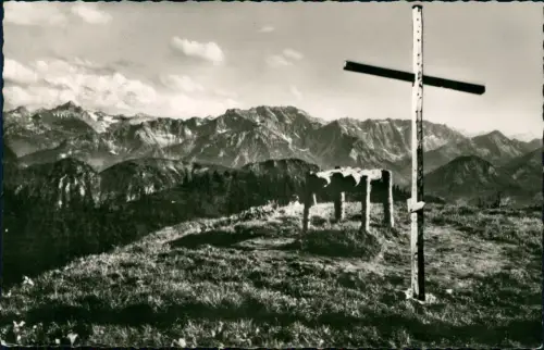 Ansichtskarte Wertach (Allgäu) Weracher Horn - Kreuz 1959