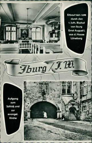 Ansichtskarte Bad Iburg Schloss und Benediktinerabtei 2 Bild 1964