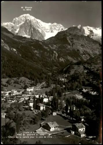 Cartolina Aosta Aoste|Aoûta Valle d' Aosta PRE St. DIDIER 1965