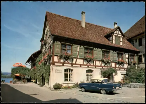 Ansichtskarte Gottlieben Gasthof Waaghaus und Drachenburg 1969/1960