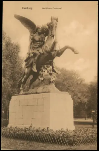 Ansichtskarte Hamburg Walküren-Denkmal 1918