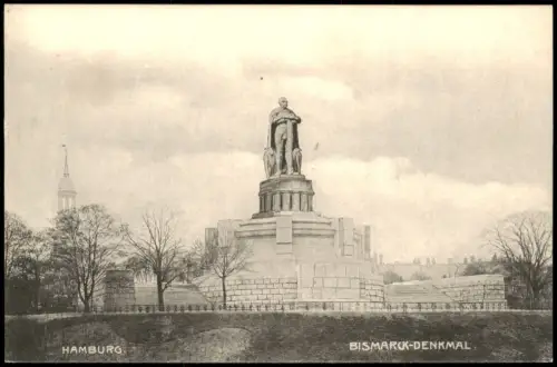 Ansichtskarte St. Pauli-Hamburg Bismarck-Denkmal 1910
