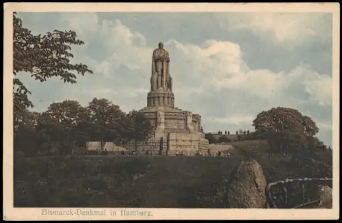 Ansichtskarte St. Pauli-Hamburg Umgebung am Bismarck-Denkmal 1931
