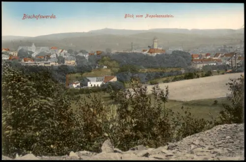 Ansichtskarte Bischofswerda Blick vom Napoleonsstein. 1915