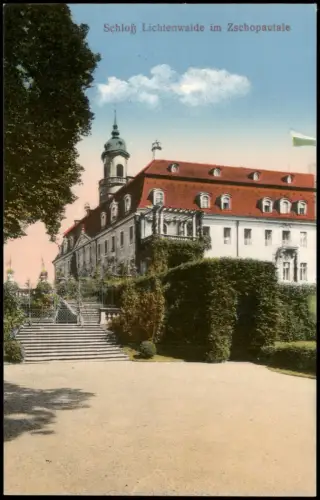 Lichtenwalde-Niederwiesa Schloß Lichtenwalde im Zschopautale Seitenansicht 1915