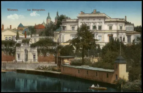 Ansichtskarte Wurzen Partie am Mühlgraben 1915