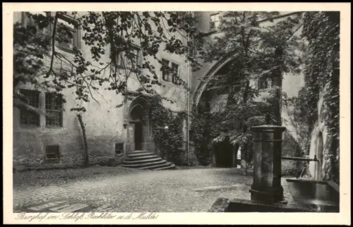 Ansichtskarte Rochlitz Schloss - Burghof 1927