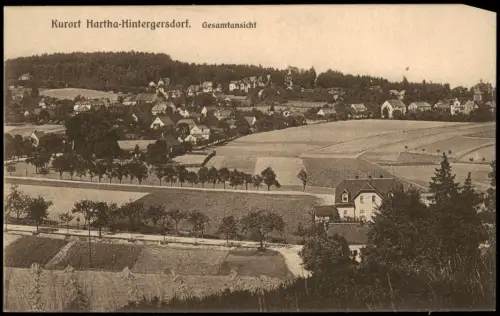 Ansichtskarte Hintergersdorf-Tharandt Kurort Gesamtansicht 1928