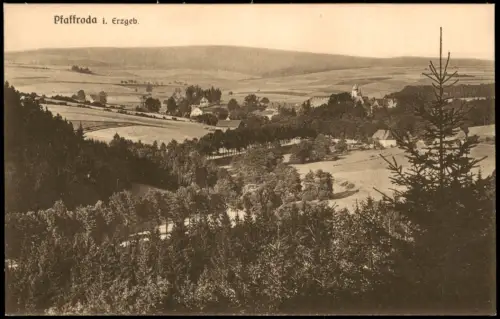 Ansichtskarte Pfaffroda Stadtblick Erzgebirge 1928