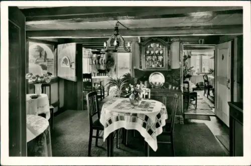 Ansichtskarte St. Peter-Ording Friesische Kaffeestube - Gastraum 1960