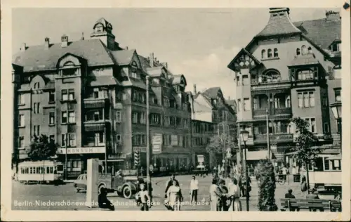 Ansichtskarte Niederschöneweide-Berlin Schneller Ecke Brückenstraße 1955