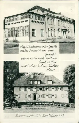 Ansichtskarte Bad Sülze 2 Bild Rheumaheilstätte 1960