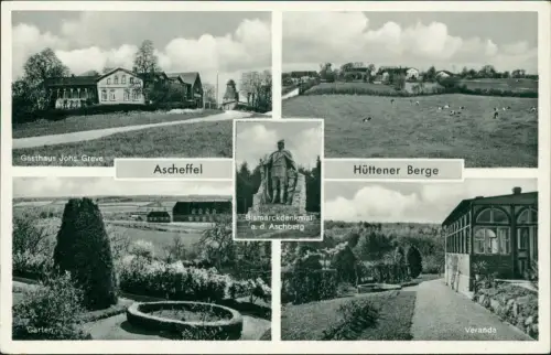 Ascheffel-Amt Hüttener Berge 4 Bild Gasthaus Garten Veranda 1961