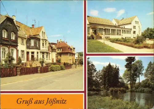 Jößnitz-Plauen (Vogtland) i.V. Goethestraße, FDGB-Erholungsheim "Richard Mildenstrey", Dorfteich 1988