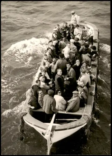 Ansichtskarte  Bordfoto Schiff Dampfer MS Bremerhaven Columbuspier 1960