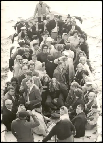 Schiffe Dampfer: Zubringerboot Schiff MS ROLAND V. BREMEN "auf hoher See" 1971