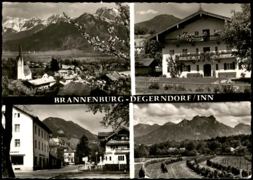 Degerndorf am Inn-Brannenburg Mehrbild-AK Ortsansichten BRANNENBURG-DEGERNDORF INN 1960