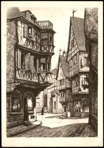 Kolmar Colmar KOLMAR SCHÄDELGASSE nach Zeichnung J. Klippstiehl 1940