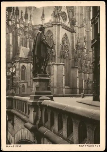 Ansichtskarte Hamburg Partie an der Trostbrücke 1935