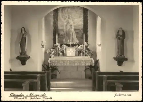 Ansichtskarte Todtnauberg Innenansicht mit Altar Gedächtnis Kappelle 1940