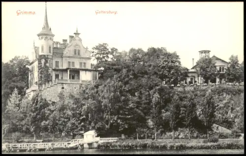 Ansichtskarte Grimma Gattersburg Nahaufnahme - Brücke 1915