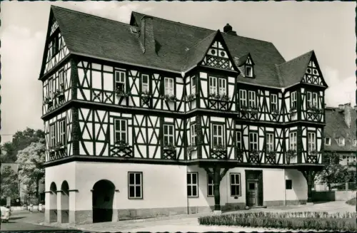 Ansichtskarte Nassau (Lahn) Partie am Rathaus - Fotokarte 1955