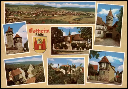 Ostheim v. d. Rhön Mehrbild-AK  Lichtenburg, Kirchenburg, Wehrturm uvm. 1970